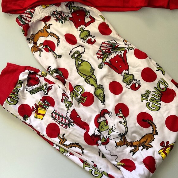 NEW DR. SEUSS'S THE GRINCH PAJAMA SET UNISEX - Picture 9 of 13